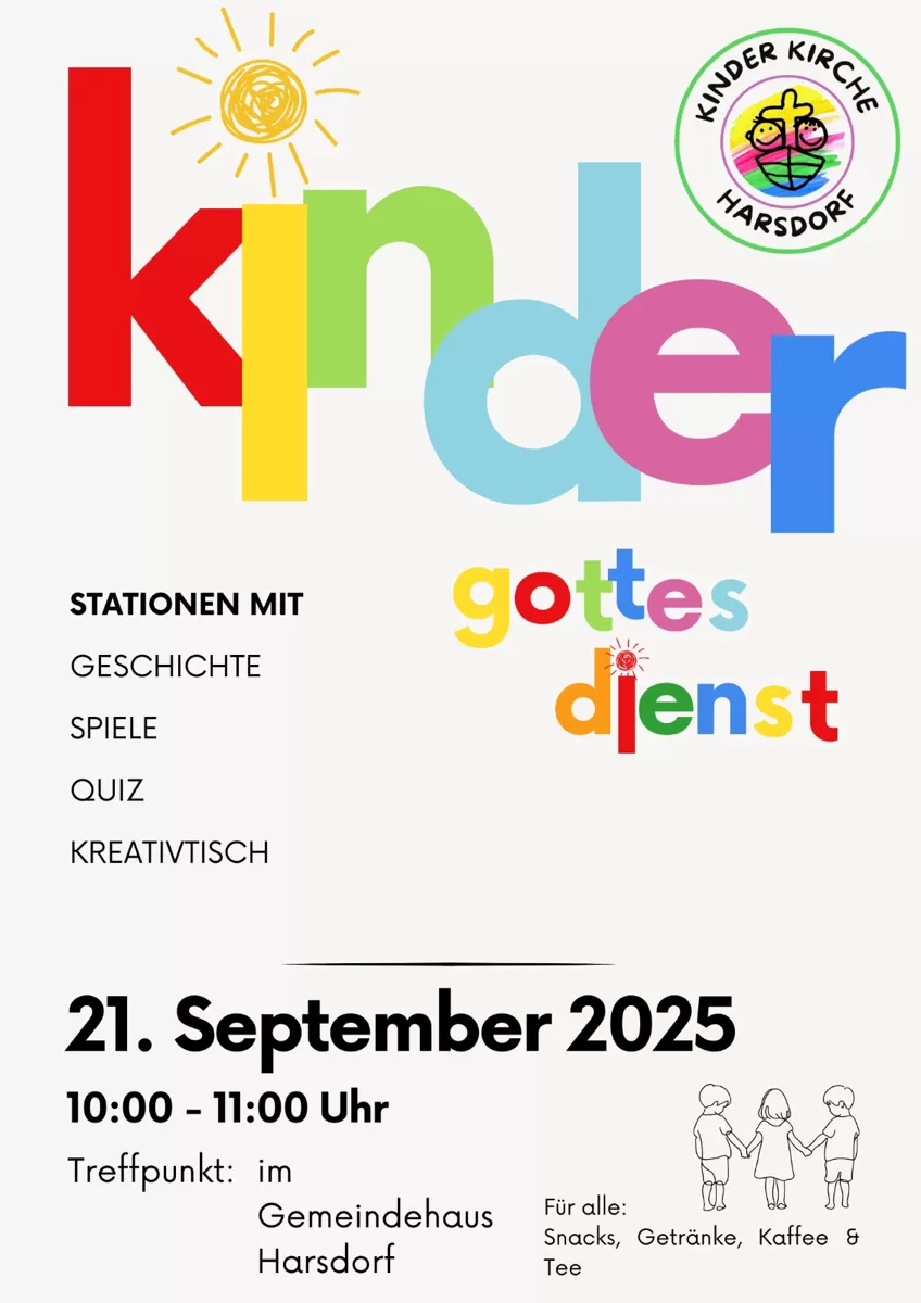 Einladungsplakat für Kindergartenkinder am 21.09.2025
